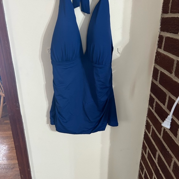 NWOT Lauren Ralph Lauren Tankini halter top royal blue - Picture 1 of 7